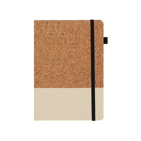 A5 Cork Spliced Linen Notebook