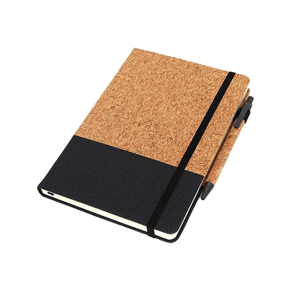 A5 Cork Spliced Linen Notebook
