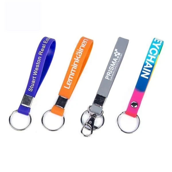 Silicone Bracelet Keychain Wristband Party Keyring