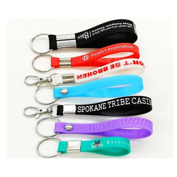Silicone Bracelet Keychain Wristband Party Keyring