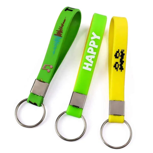 Silicone Bracelet Keychain Wristband Party Keyring