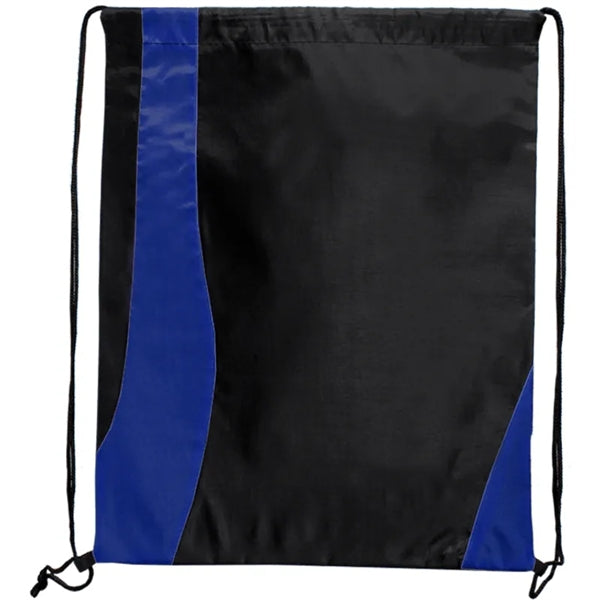 Two Tone Wavy Drawstring Tote Bags