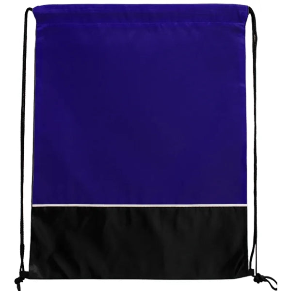 Two Tone Classic Drawstring Tote Bags