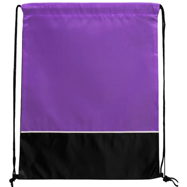 Two Tone Classic Drawstring Tote Bags