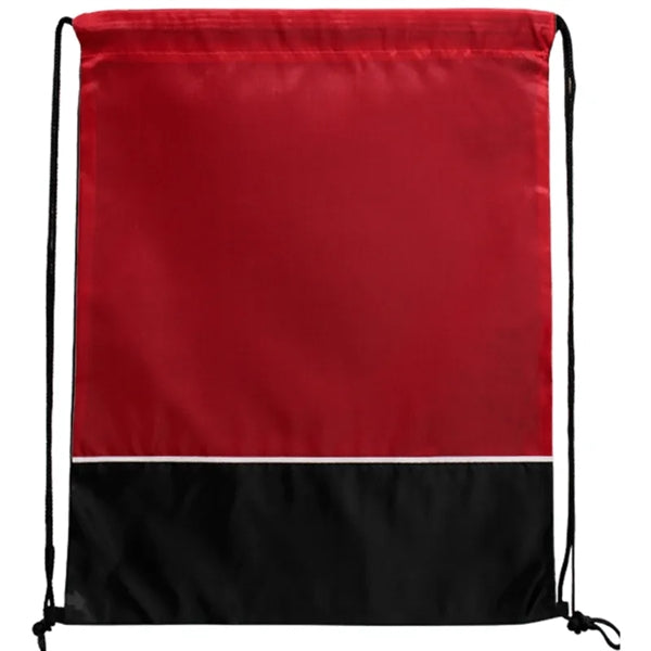 Two Tone Classic Drawstring Tote Bags
