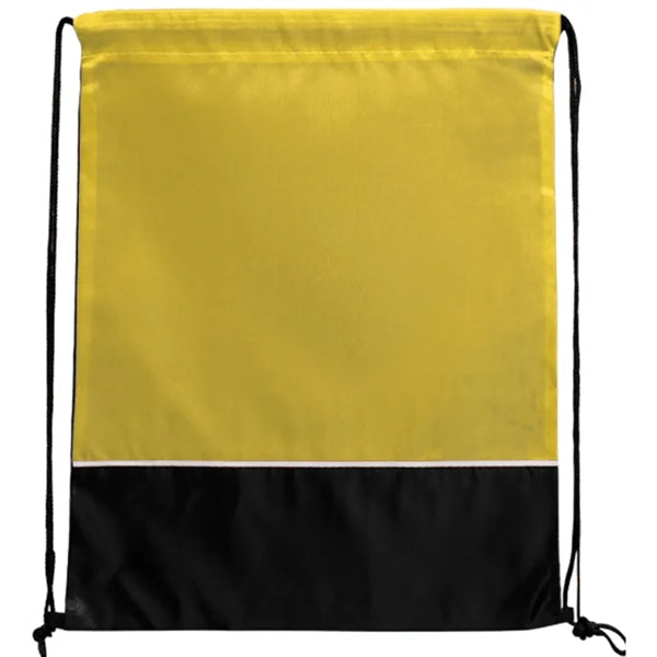Two Tone Classic Drawstring Tote Bags