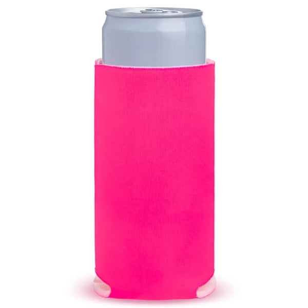 Fluorescent Neon Collapsible SLIM Can Coolers
