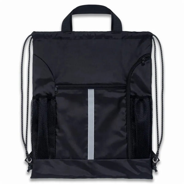 Drawstring Sports Backpack Bags With Bottle Holders