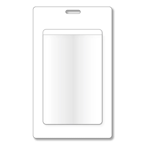 Luggage Tag with Clear Adhesive Pocket, Large