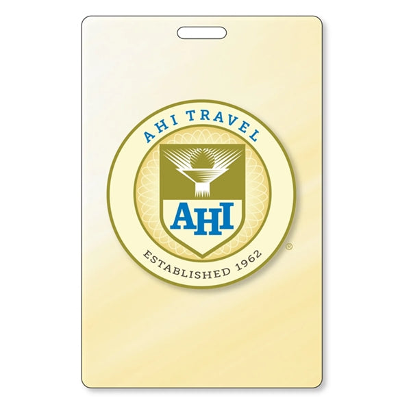 Luggage Tag with Clear Adhesive Pocket