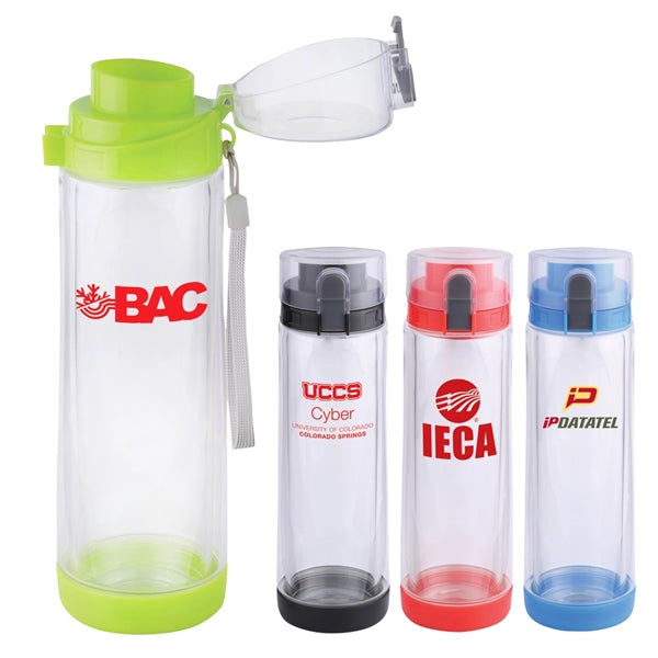Sultan 20 Oz Double Wall Glass Bottle With Tritan Exterior