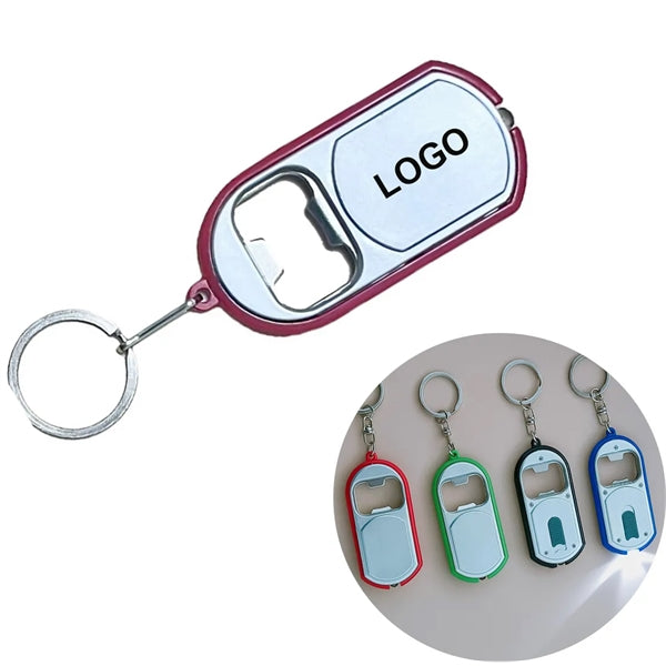 Bottle Opener Keychain with LED Light