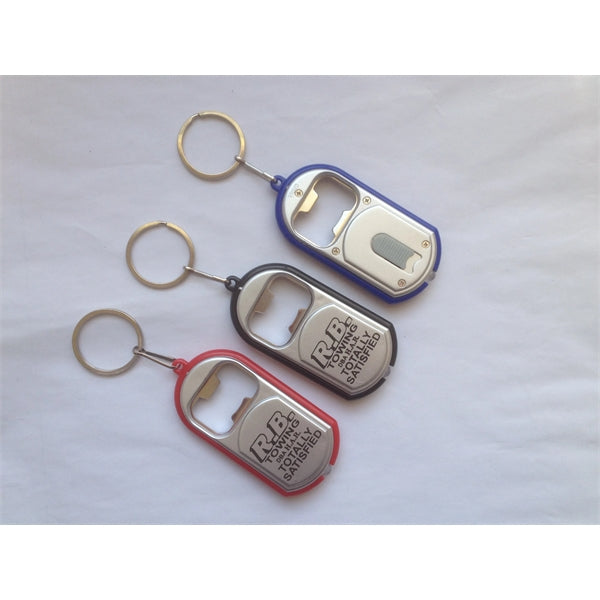 Bottle Opener Keychain with LED Light
