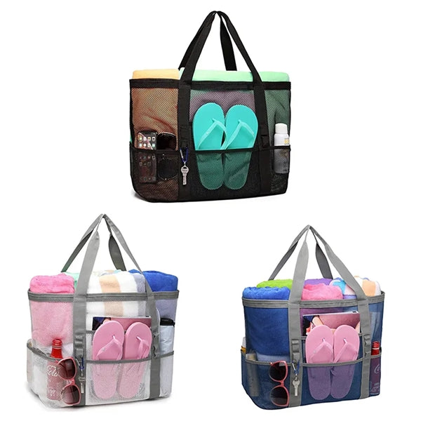 Oversized Beach Pool Toy 9 Pockets Tote Bag