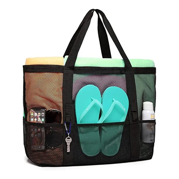 Oversized Beach Pool Toy 9 Pockets Tote Bag