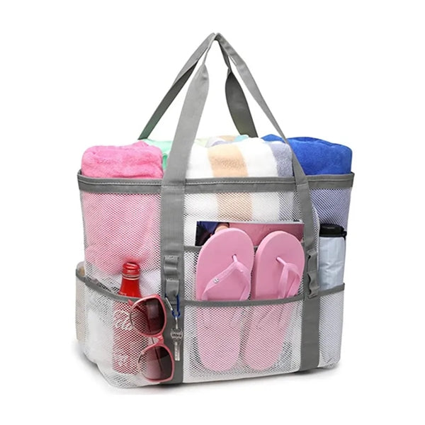 Oversized Beach Pool Toy 9 Pockets Tote Bag