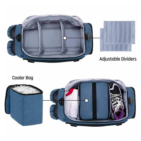 Waterproof Travel Duffel with Built-in 6-Can Cooler