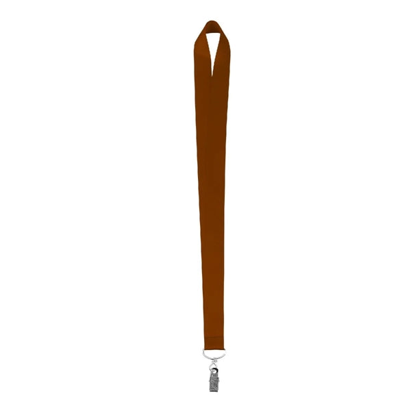 1" Sublimated Lanyard W/ Metal Bulldog Clip