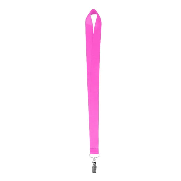 1" Sublimated Lanyard W/ Metal Bulldog Clip