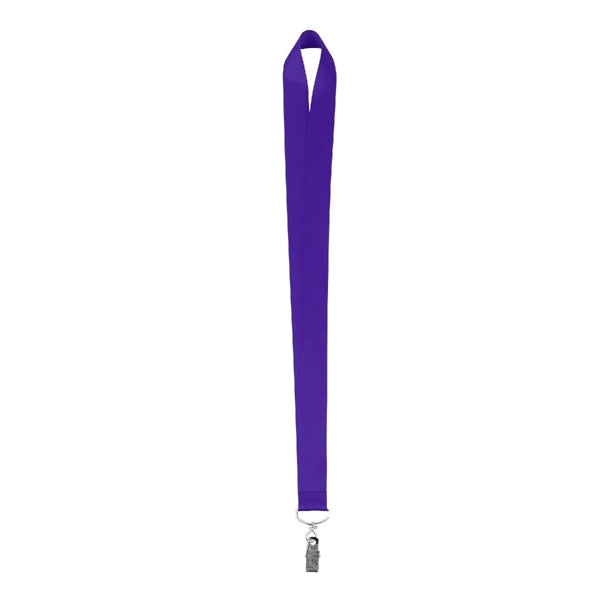 1" Sublimated Lanyard W/ Metal Bulldog Clip