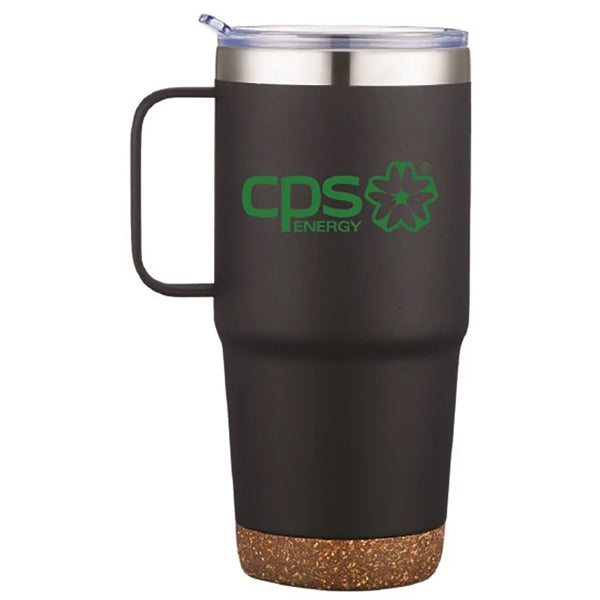 20oz Stainless Steel Double Wall Travel Mug with Cork Bottom