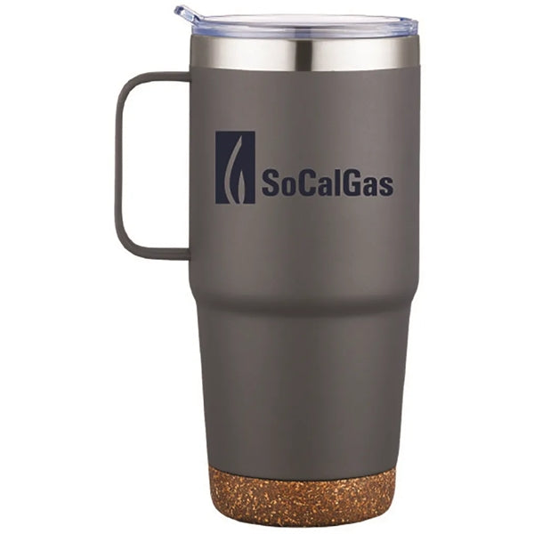 20oz Stainless Steel Double Wall Travel Mug with Cork Bottom