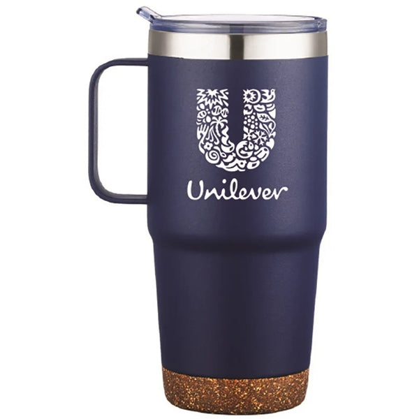 20oz Stainless Steel Double Wall Travel Mug with Cork Bottom