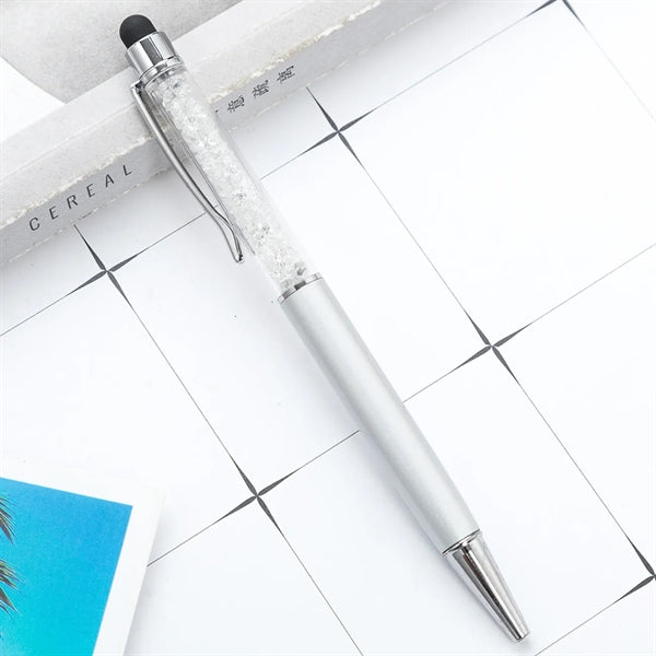 Crystal Gem Metal Pens with Stylus
