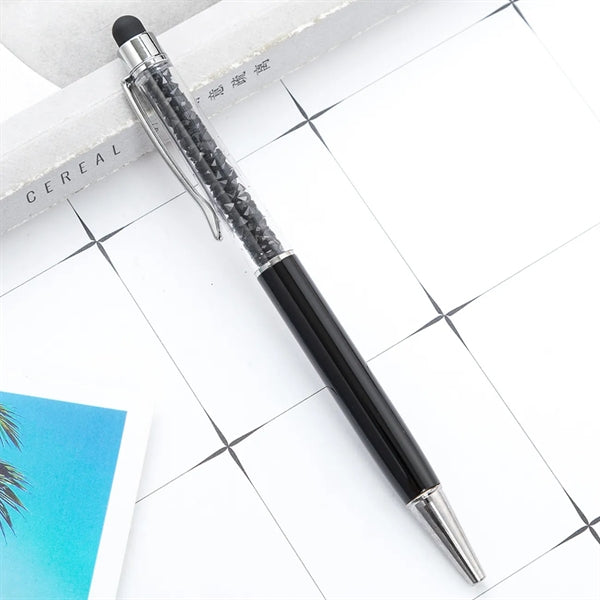Crystal Gem Metal Pens with Stylus