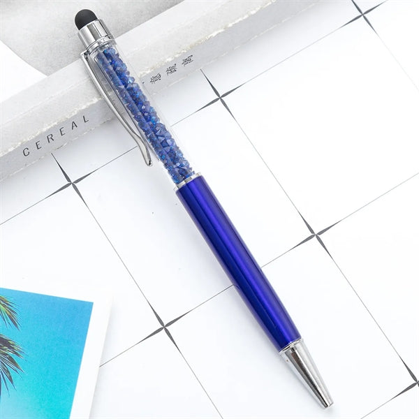 Crystal Gem Metal Pens with Stylus