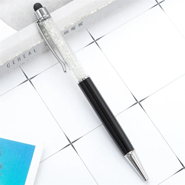 Crystal Gem Metal Pens with Stylus