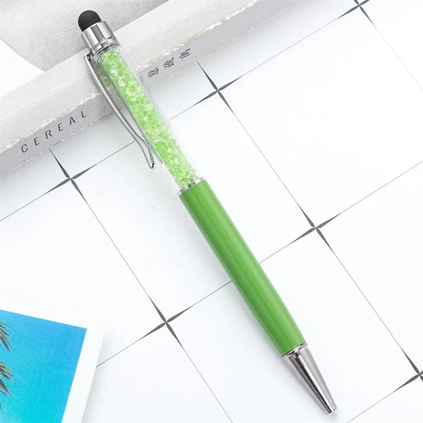 Crystal Gem Metal Pens with Stylus