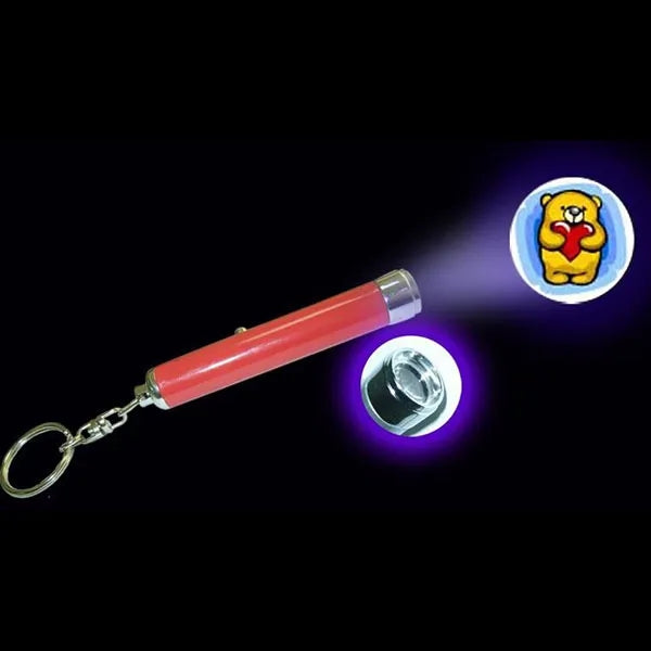 Projector Flashlight With Keychain