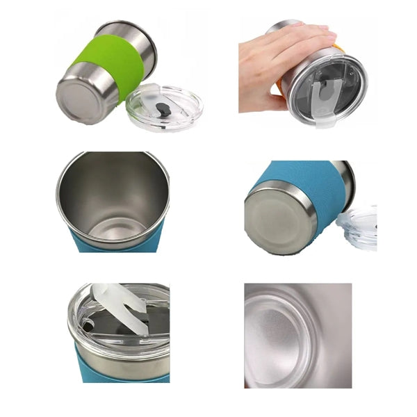 12 OZ Stainless Steel Heat-Insulated Spill-Proof Cup