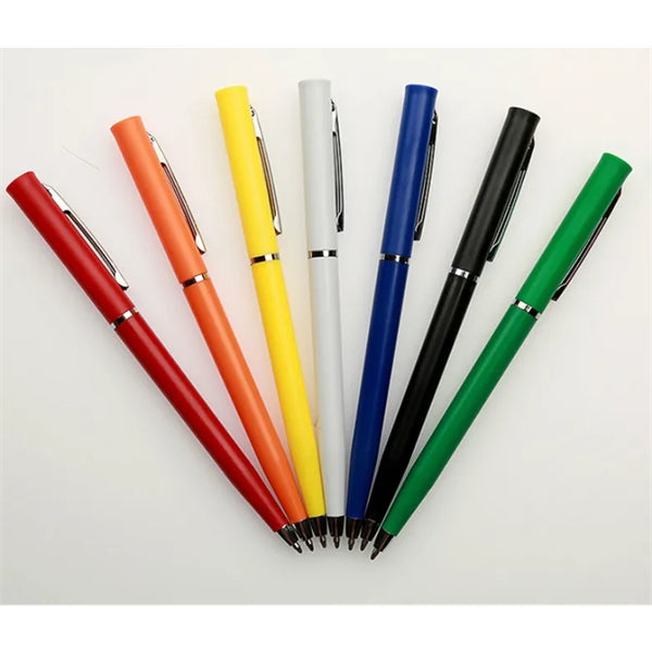 Slim Plastic Retractable ball point Pen