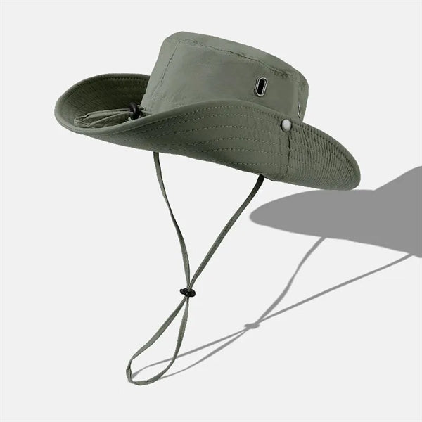 Fisherman Cap Wide Brim Bucket Hat for Fishing & Hiking
