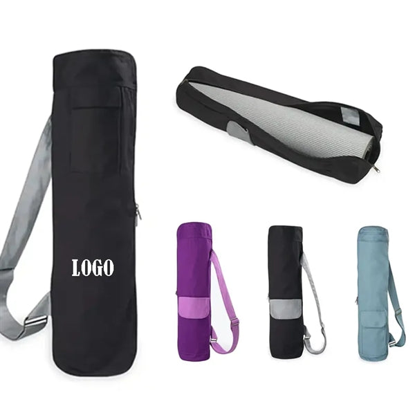Women Fitness Round Canvas Yoga Mat Carry Tote Bag
