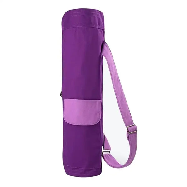 Women Fitness Round Canvas Yoga Mat Carry Tote Bag