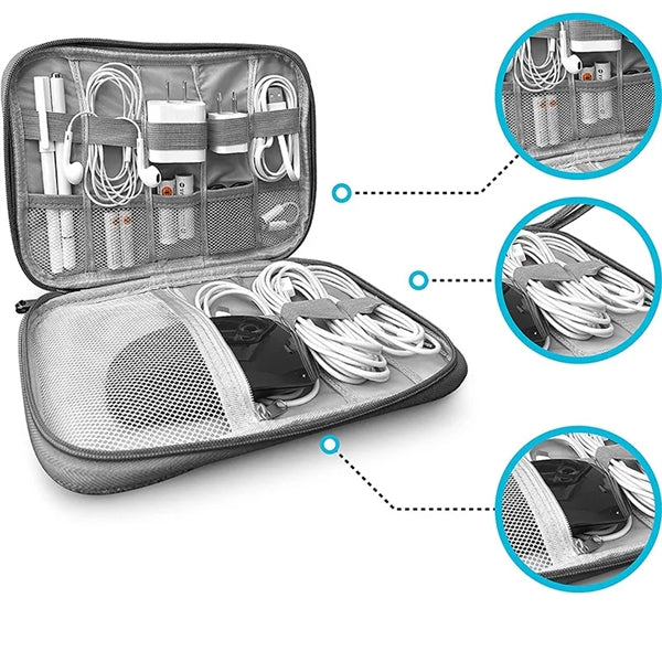 Travel Cable Pouch Electronic Organizer Bag