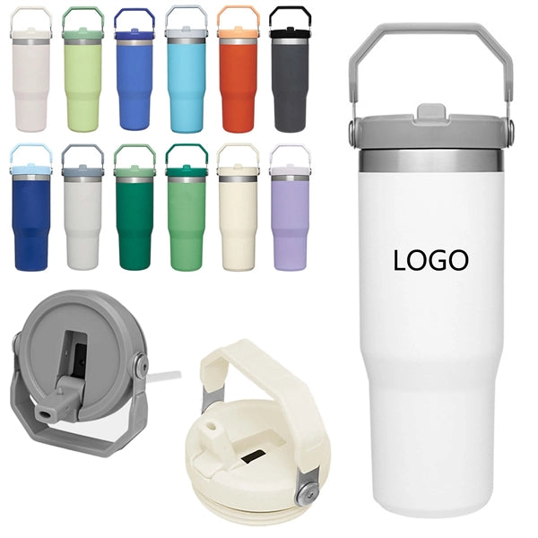 30 Oz Tumbler With Handle And Straw