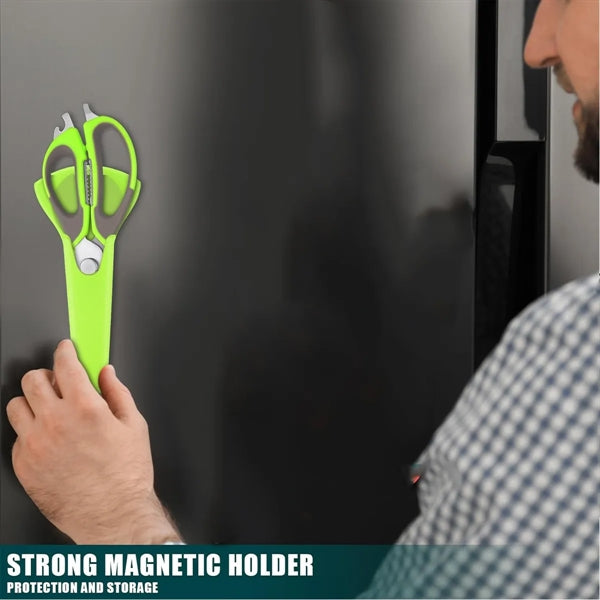 Multifunction Kitchen Scissors With Magnetic Holder