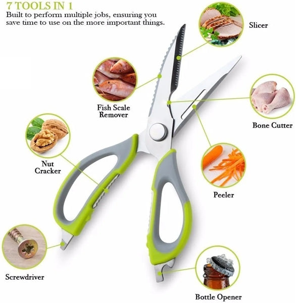 Multifunction Kitchen Scissors With Magnetic Holder