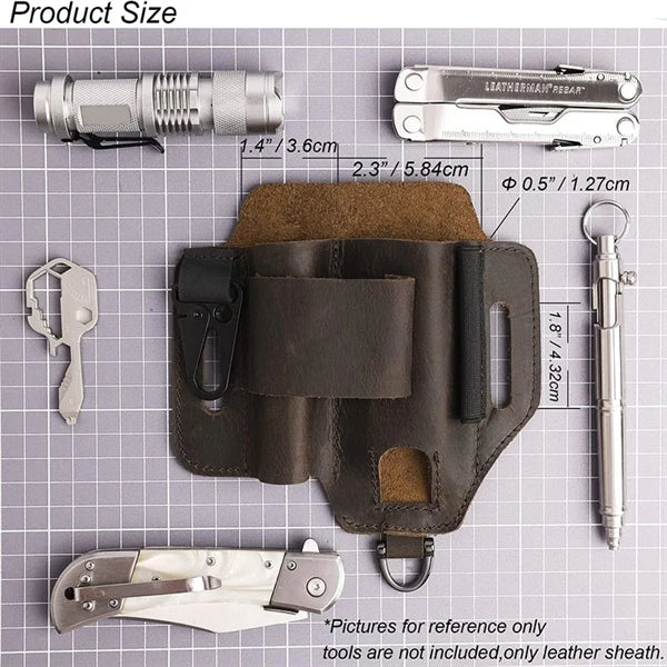 Leather Belt Multitool Case Sheath