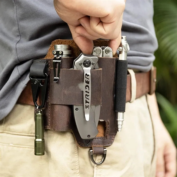 Leather Belt Multitool Case Sheath
