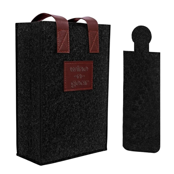 2-Bottle Felt Wine Tote