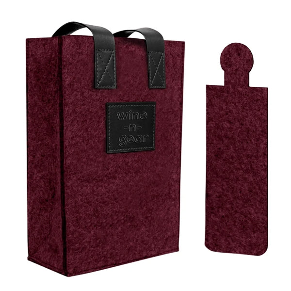 2-Bottle Felt Wine Tote