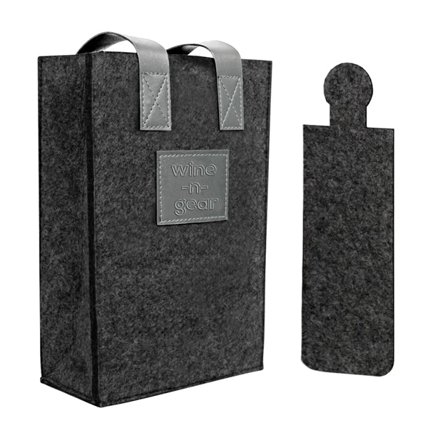 2-Bottle Felt Wine Tote
