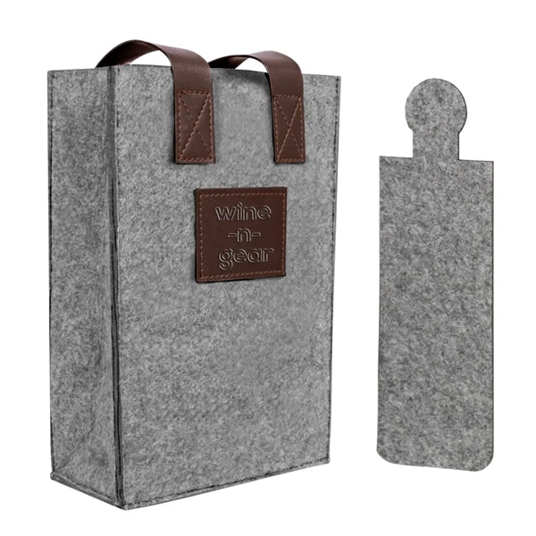 2-Bottle Felt Wine Tote