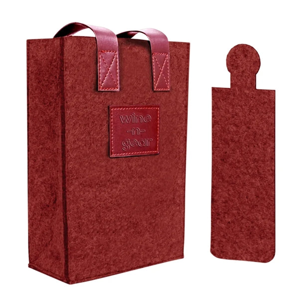 2-Bottle Felt Wine Tote