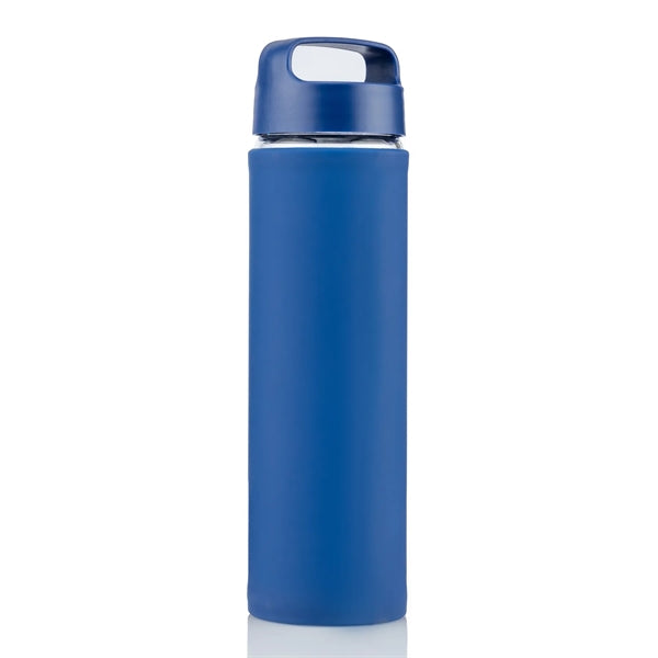 20 oz Glass Lulumax water bottle with silicone grip